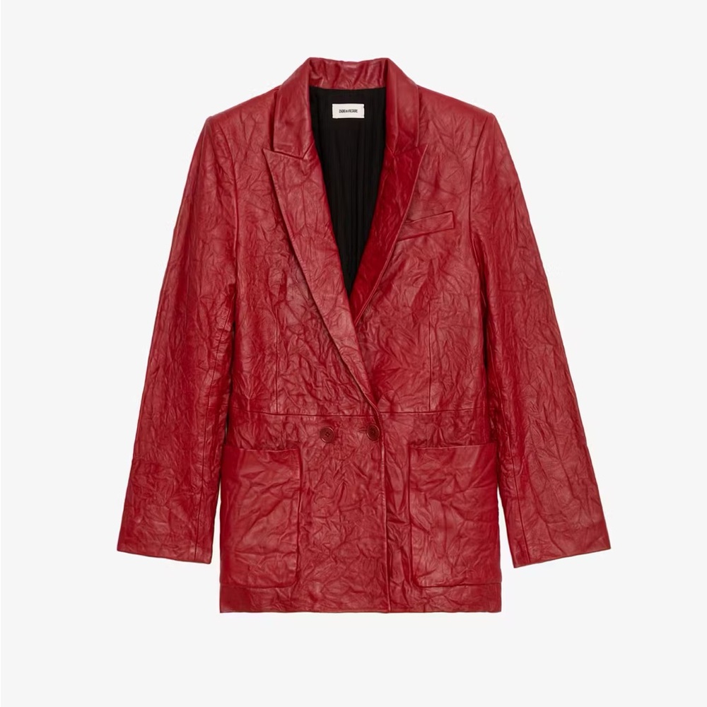 Zadig & Voltaire Red Blazer Tailored Suit Jacket - Picture 7 of 7